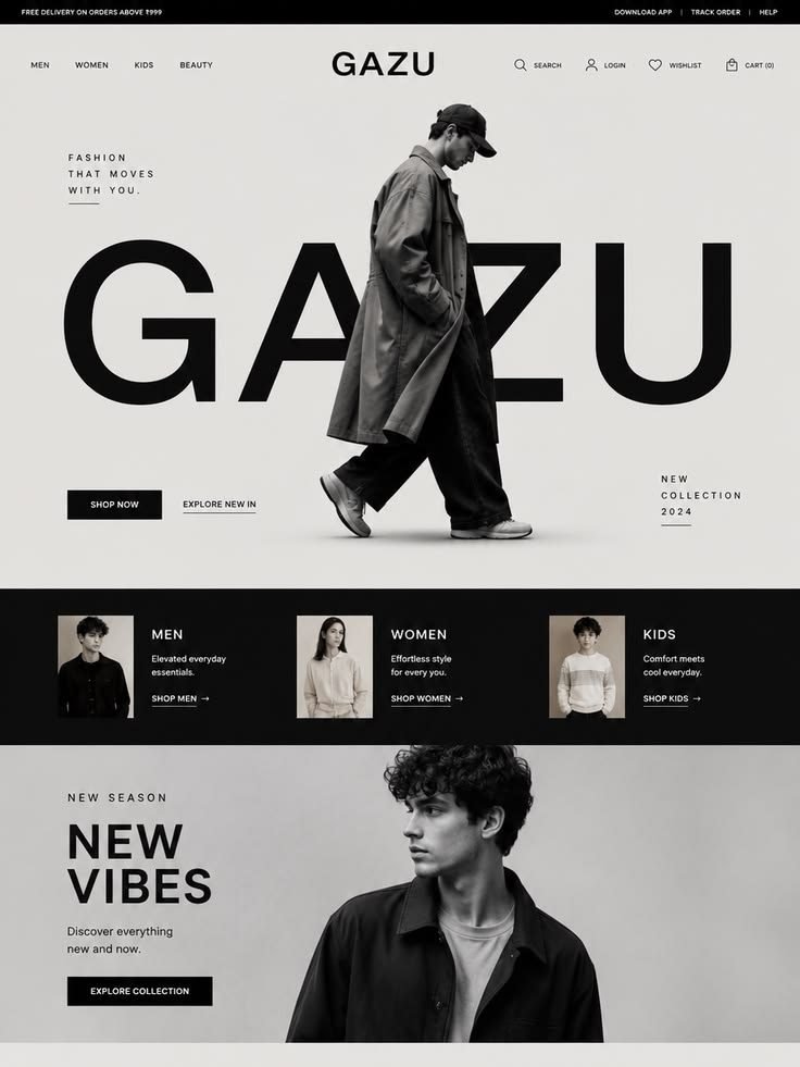 Minimal fashion store — Shopify store design style